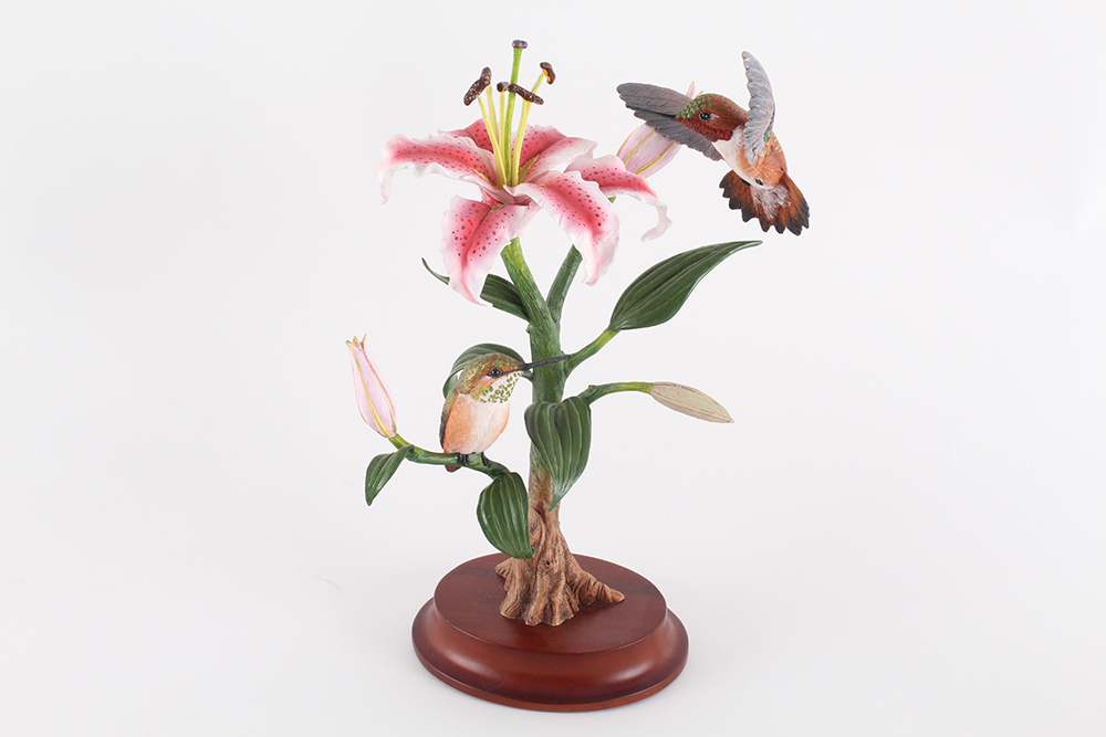 Complete Danbury Mint Hand Painted "Garden Treasures: Hummingbirds" Collection