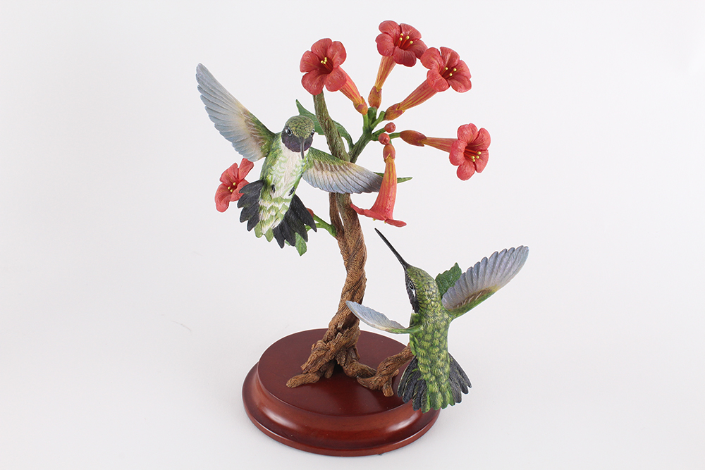 Complete Danbury Mint Hand Painted "Garden Treasures: Hummingbirds" Collection