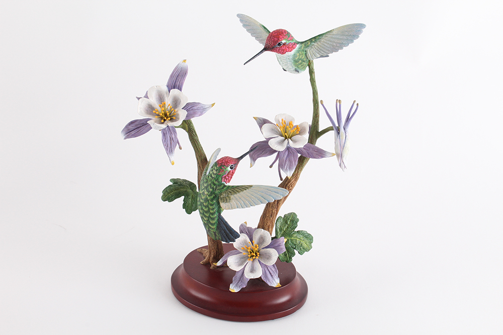 Complete Danbury Mint Hand Painted "Garden Treasures: Hummingbirds" Collection