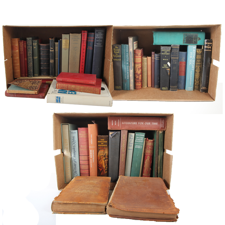 Assortment of Vintage and Antique Hardback Books