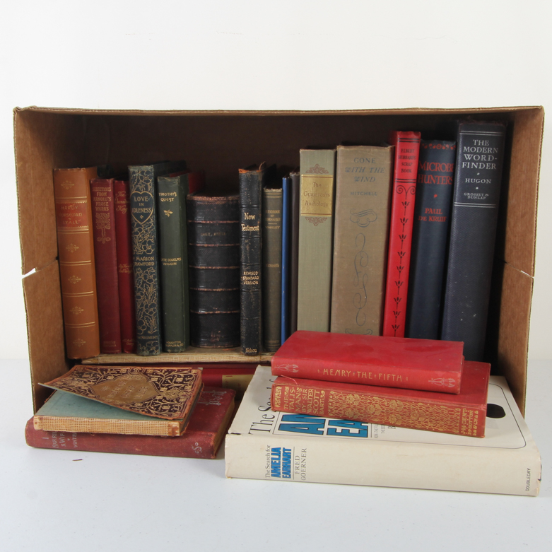 Assortment of Vintage and Antique Hardback Books