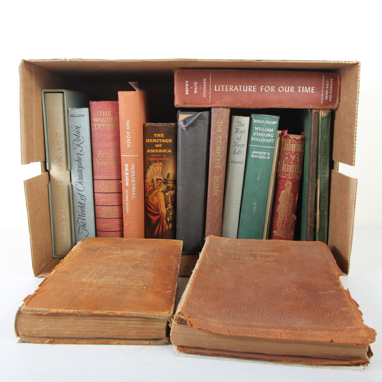 Assortment of Vintage and Antique Hardback Books