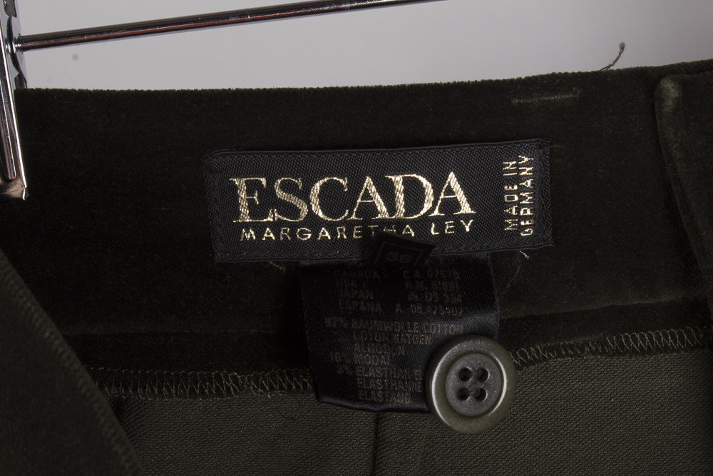 Women's Designer Skirts and Escada Velvet Pants