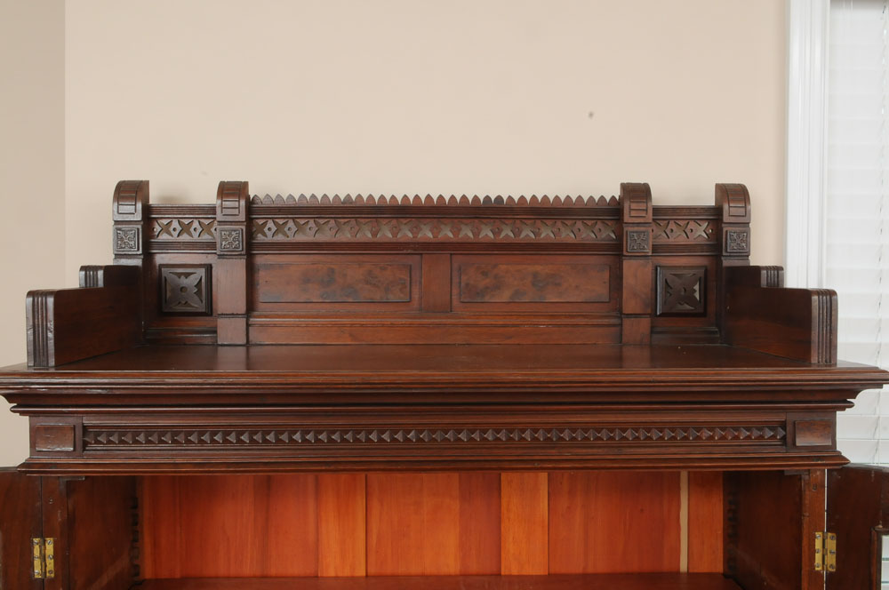 Antique Eastlake Glass Front Bookcase, Circa 1880