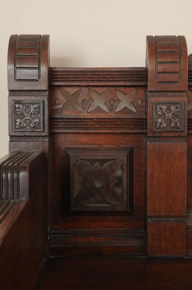 Antique Eastlake Glass Front Bookcase, Circa 1880
