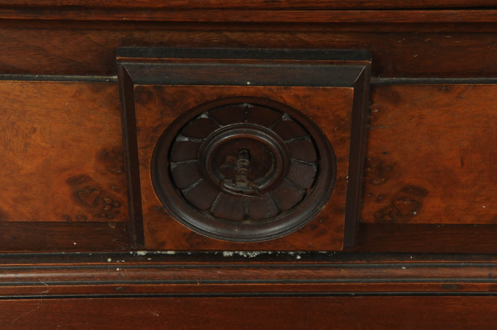 Antique Eastlake Glass Front Bookcase, Circa 1880
