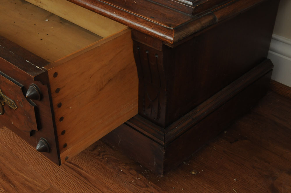 Antique Eastlake Glass Front Bookcase, Circa 1880