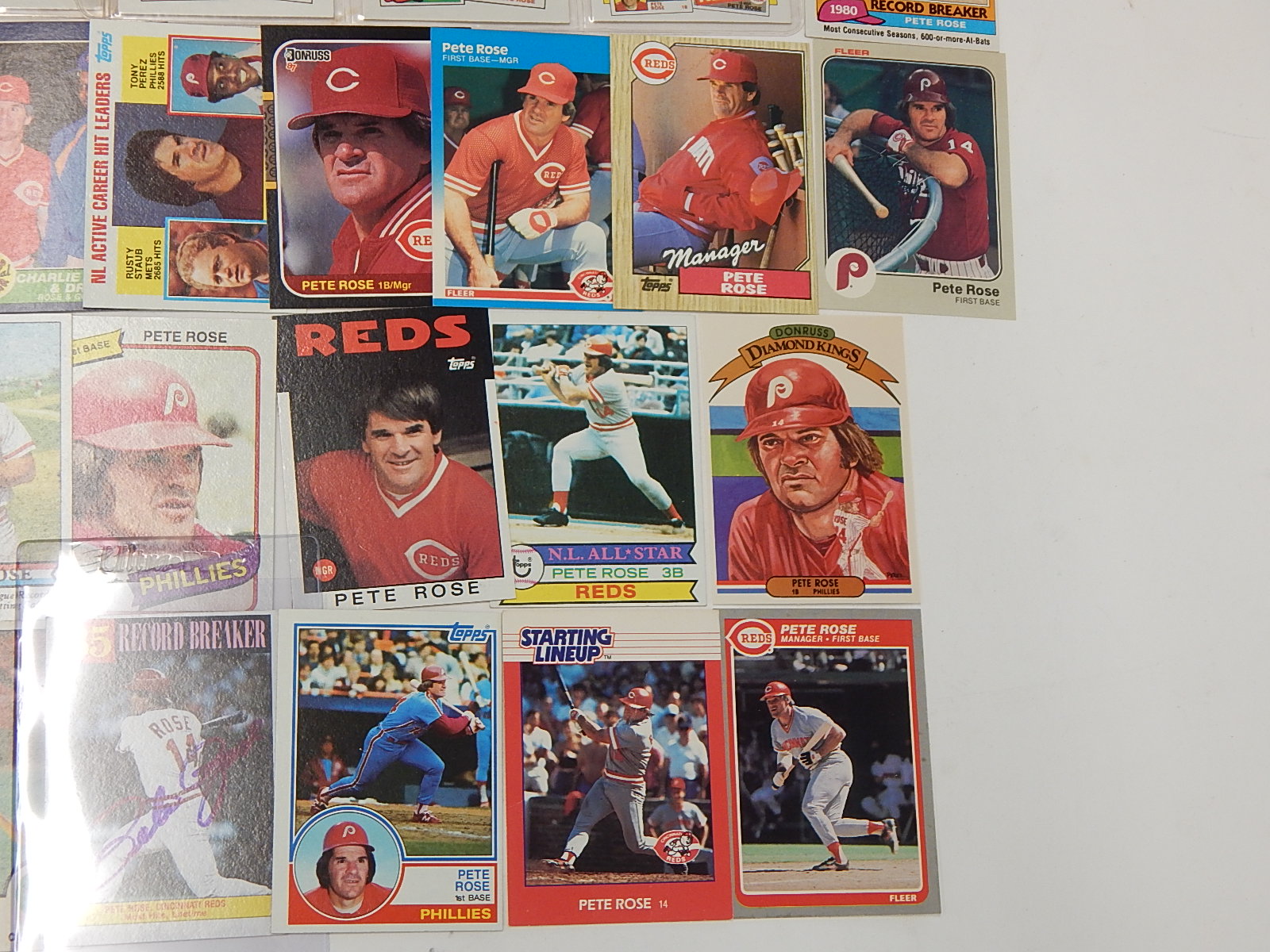 1985 Pete Rose Card Collection