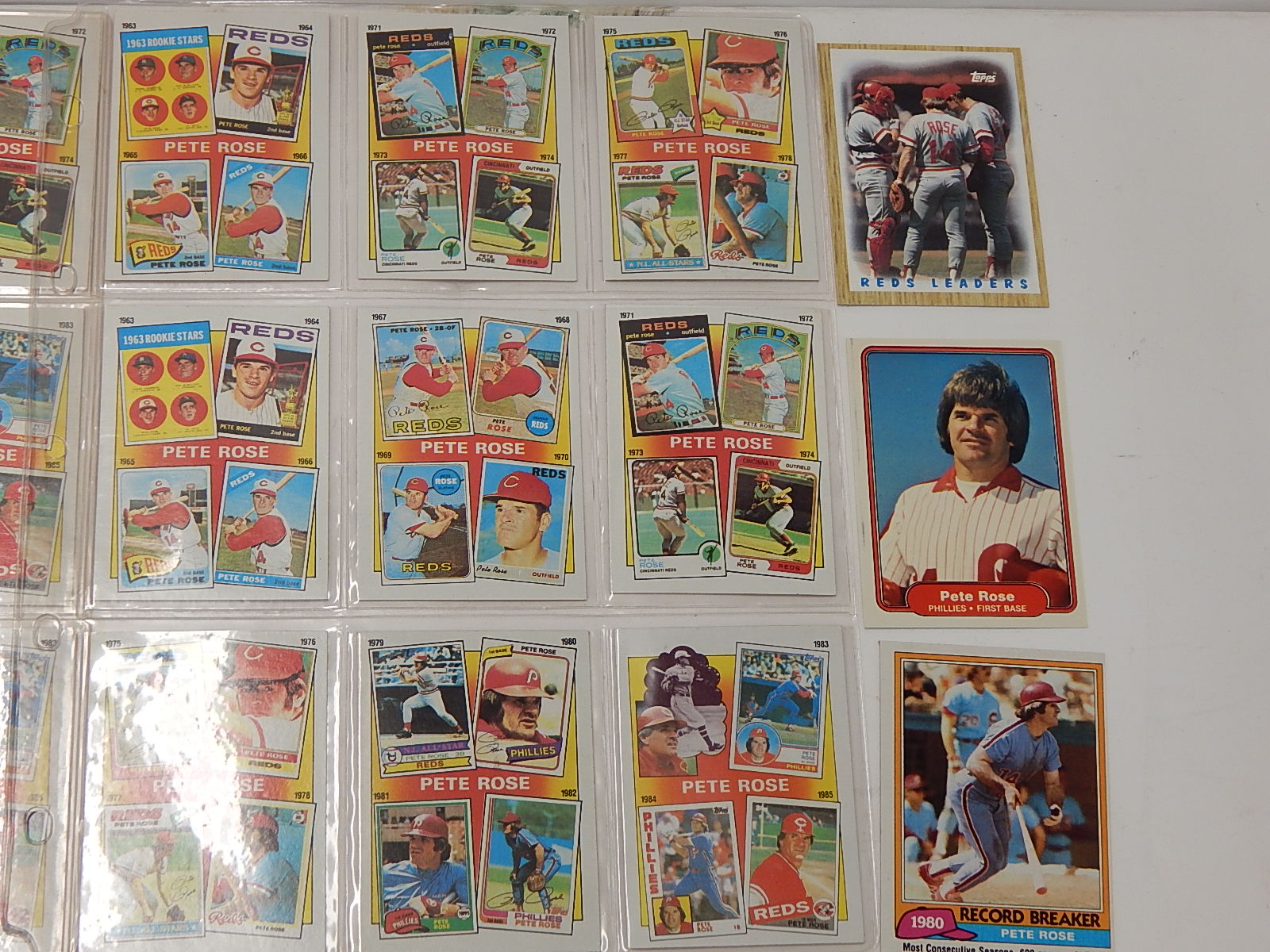 1985 Pete Rose Card Collection