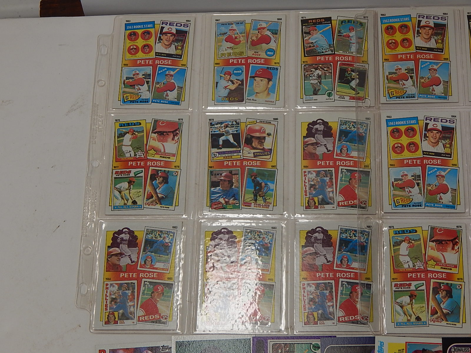 1985 Pete Rose Card Collection