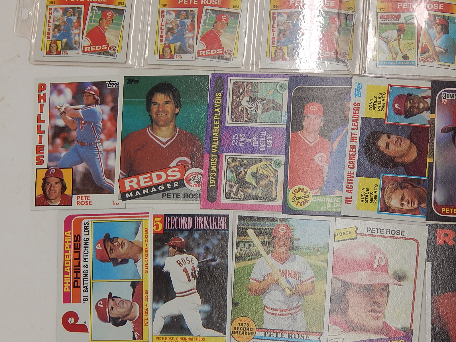 1985 Pete Rose Card Collection