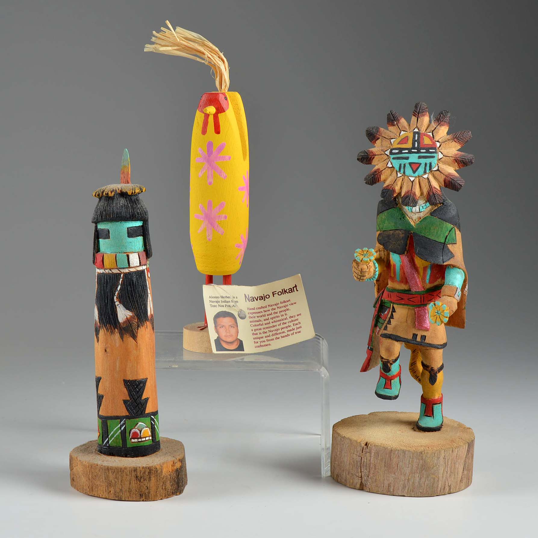 Carved and Painted American Indian Figurines