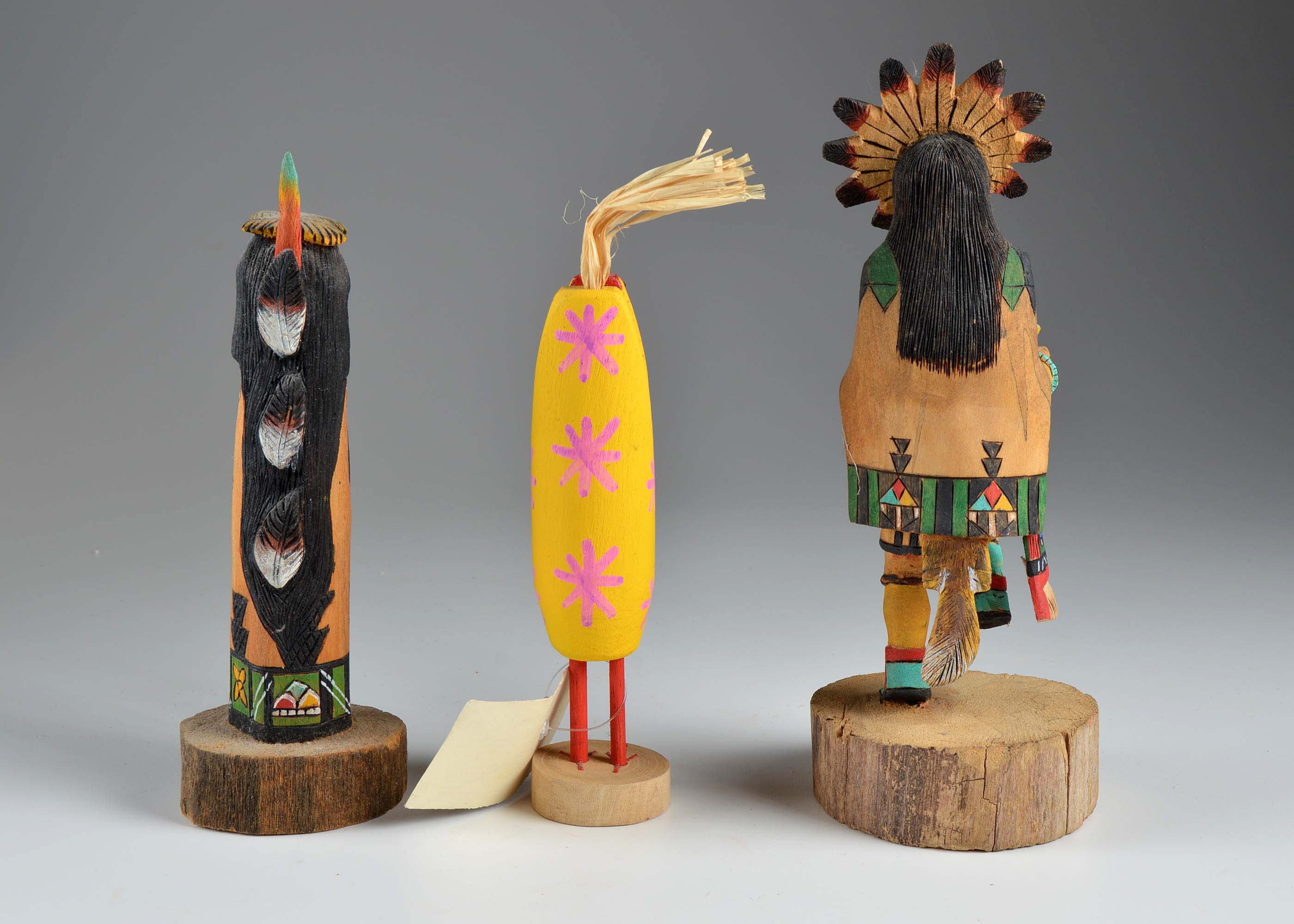 Carved and Painted American Indian Figurines