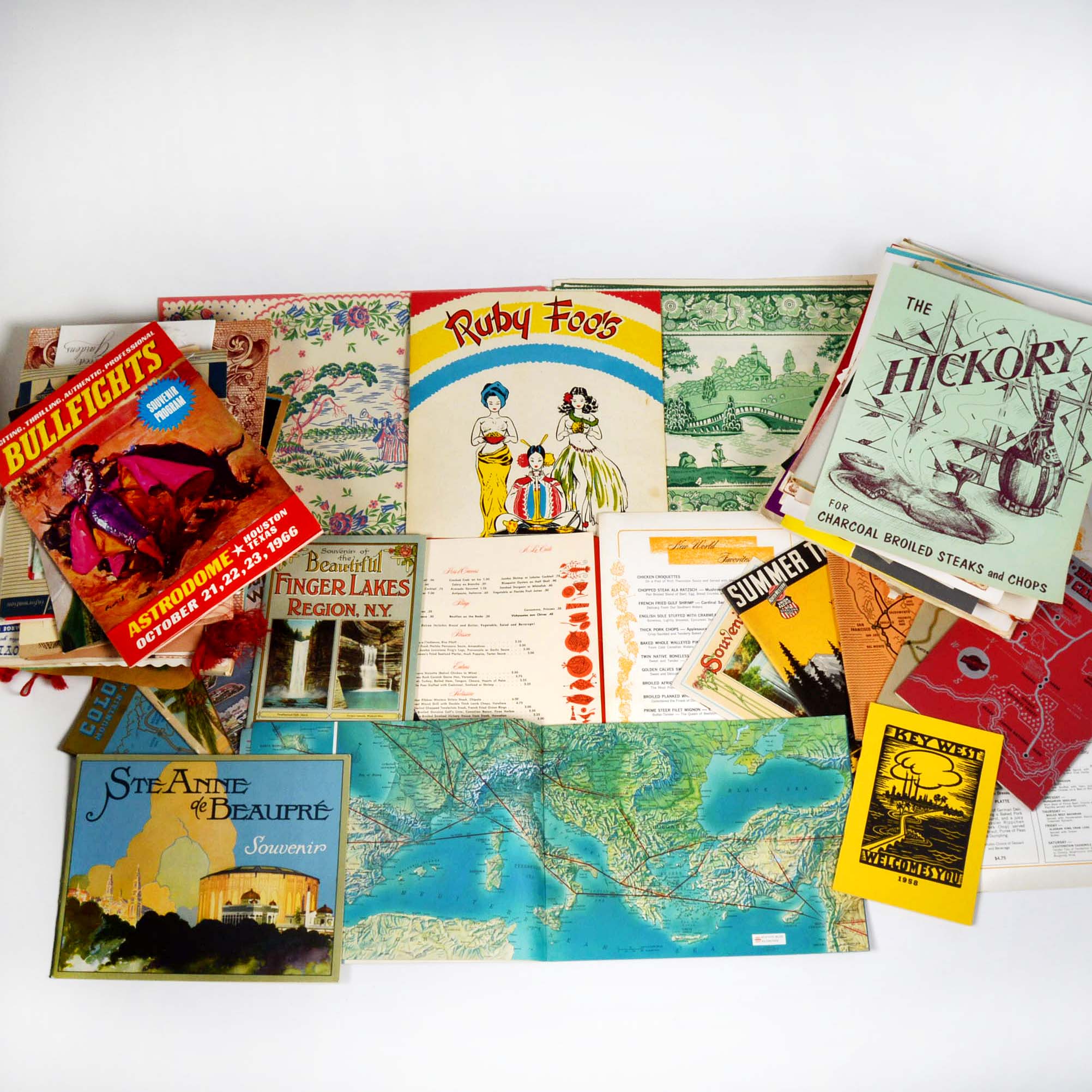 Collection of Vintage Travel Memorabilia