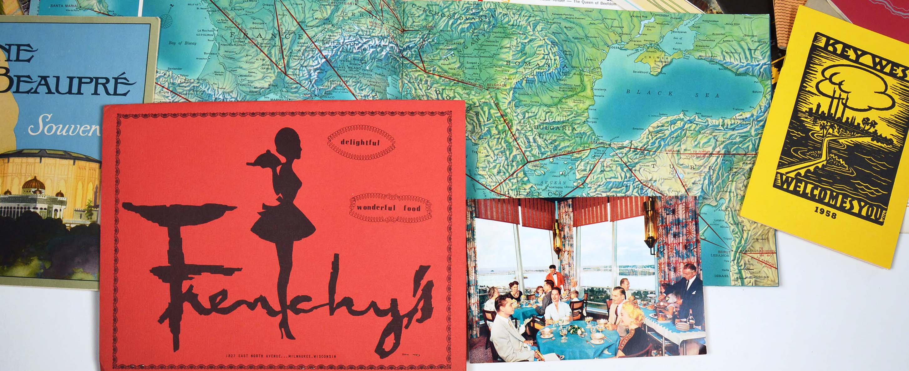 Collection of Vintage Travel Memorabilia