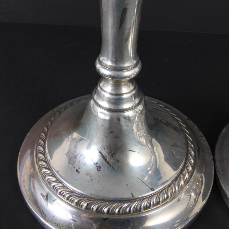 Pair of Gorham Sterling Silver Weighted Candle Holders