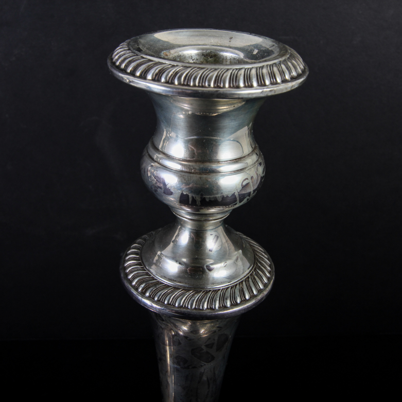 Pair of Gorham Sterling Silver Weighted Candle Holders