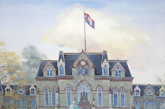 Tom Hook Signed Limited Edition Print "College Hall, University of Pennsylvania"