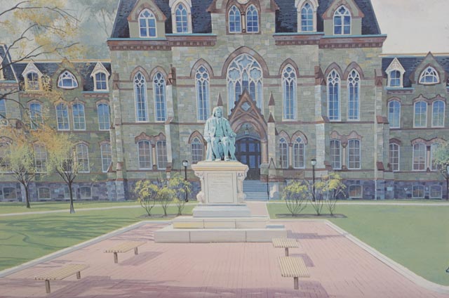 Tom Hook Signed Limited Edition Print "College Hall, University of Pennsylvania"