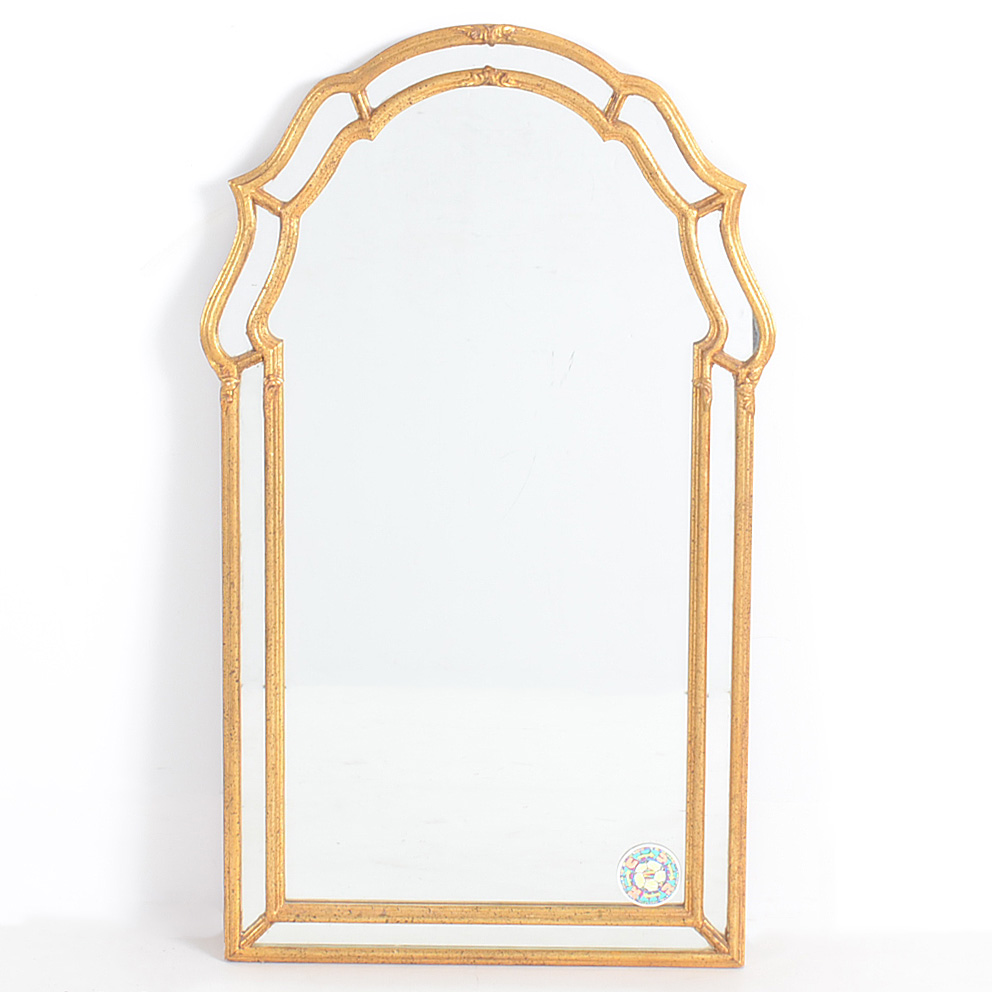 Wall Mirror with Gold Tone Frame