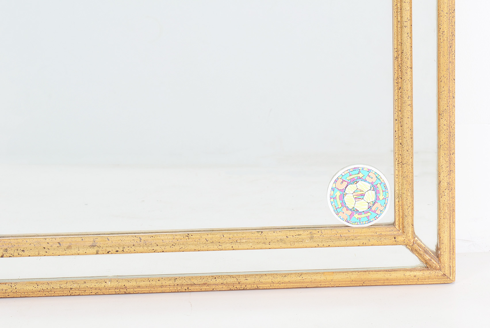 Wall Mirror with Gold Tone Frame
