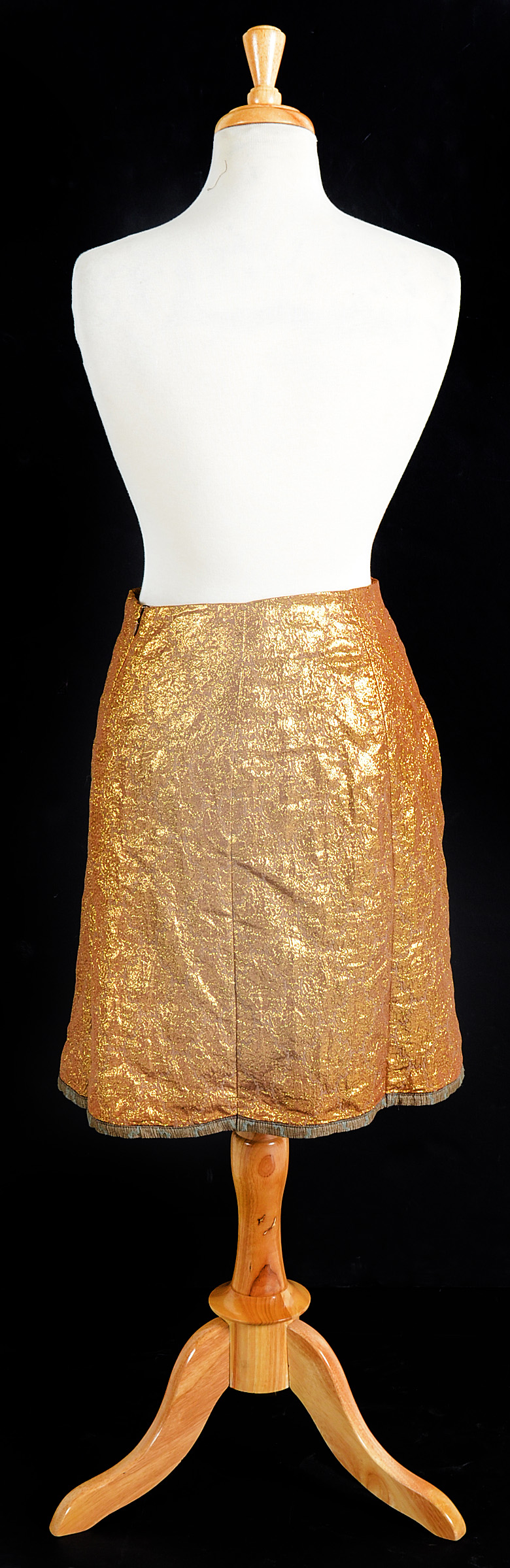 Prada Metallic Gold Skirt, Size 40