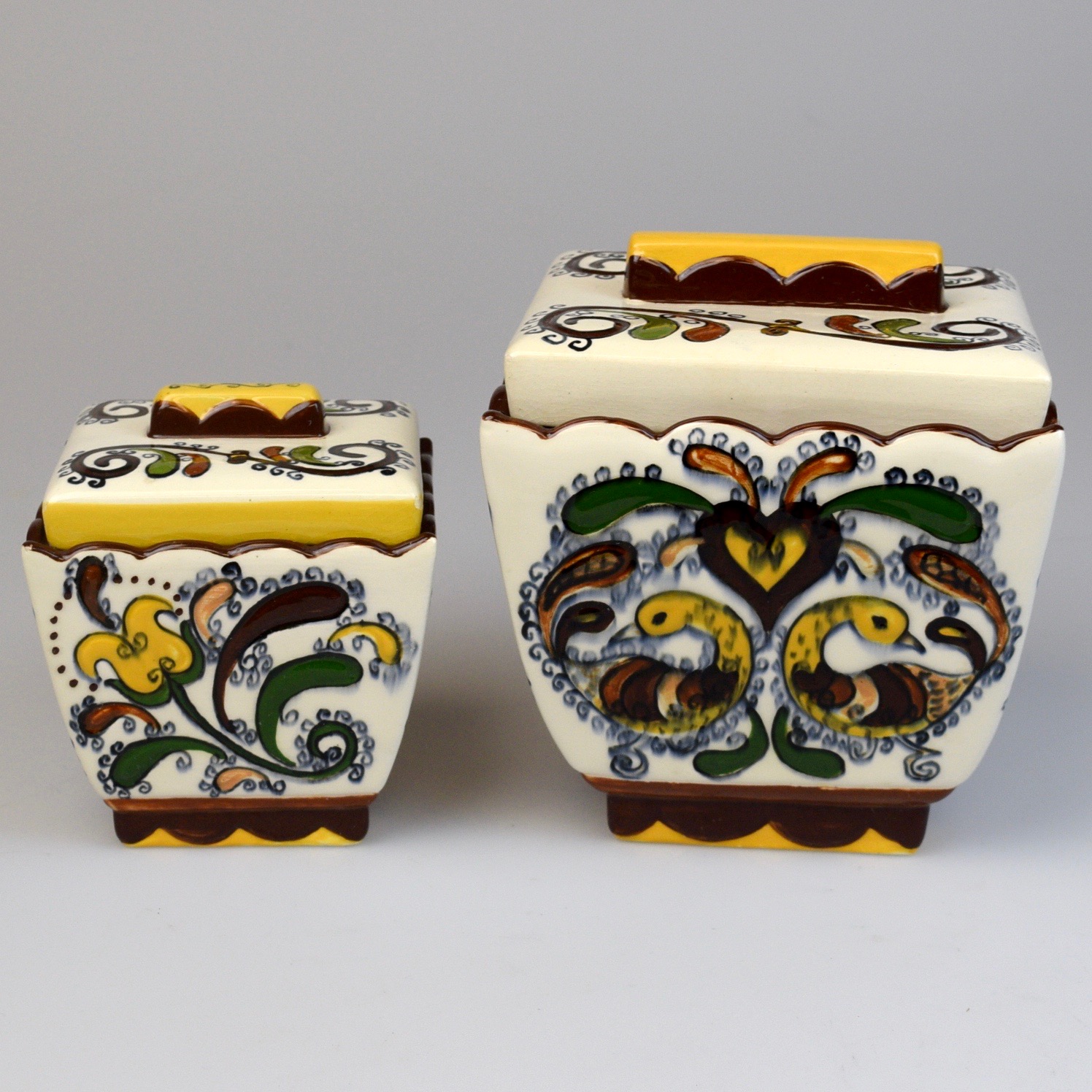 Vintage Puccinelli Italian Ceramic Canisters