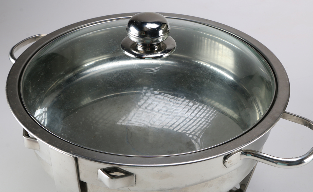 Pair of Double Boiler Design Chafing Dishes