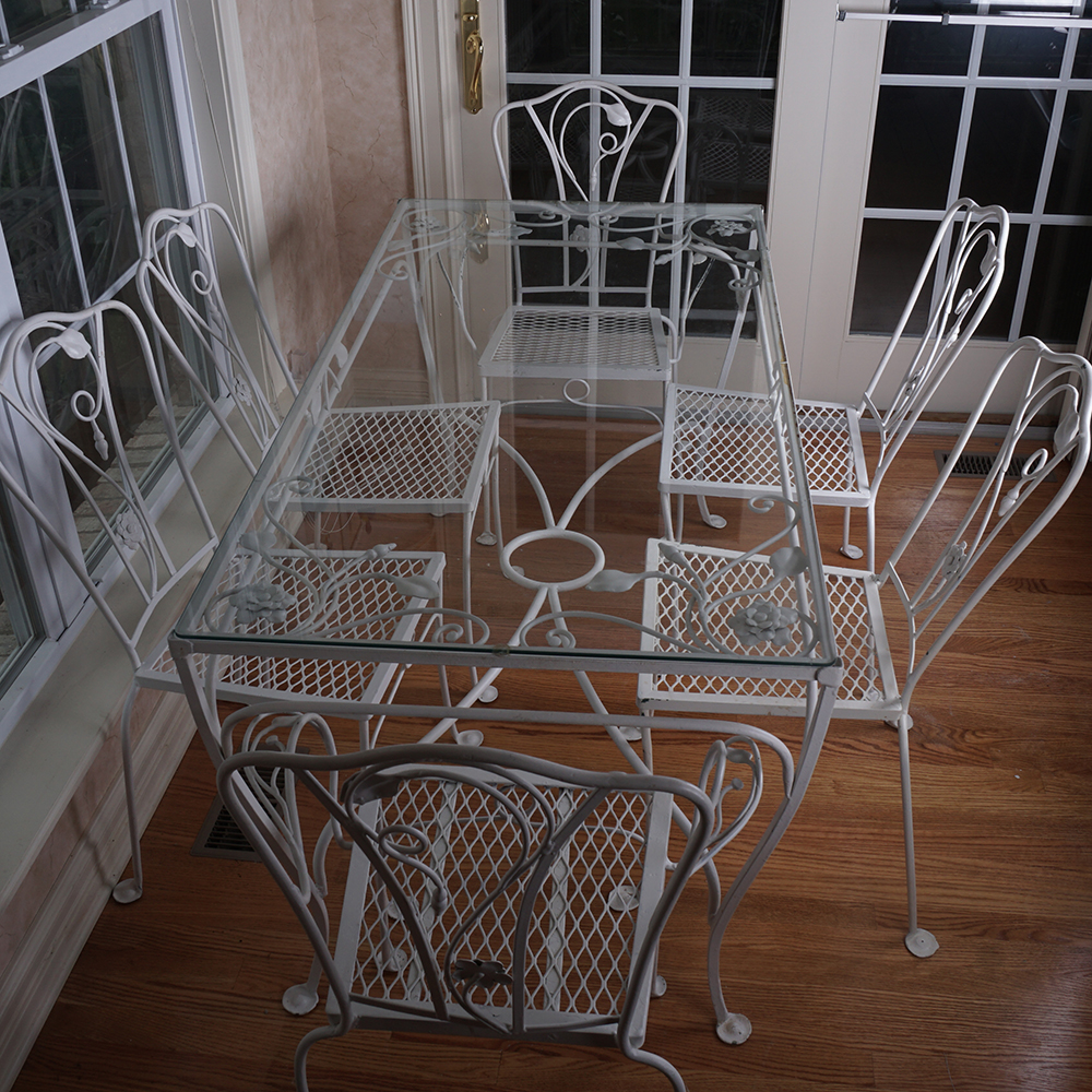 Wrought Iron Dining Table and Chairs