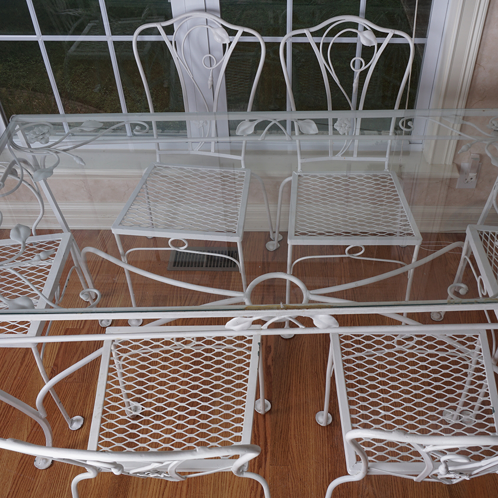 Wrought Iron Dining Table and Chairs