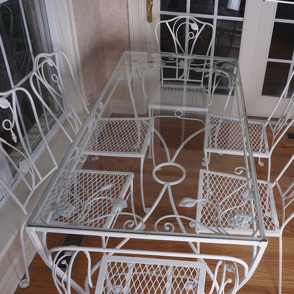 Wrought Iron Dining Table and Chairs