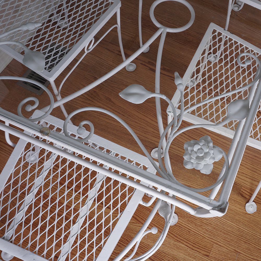 Wrought Iron Dining Table and Chairs