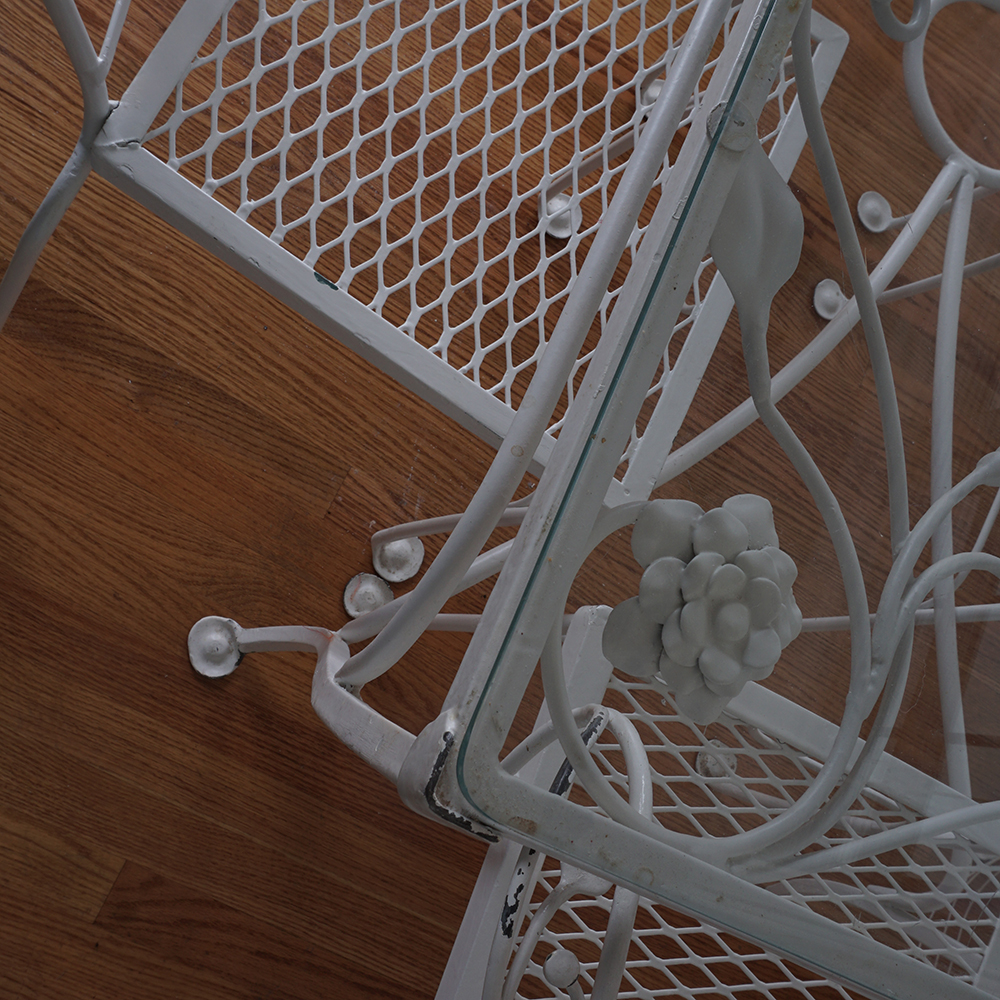 Wrought Iron Dining Table and Chairs