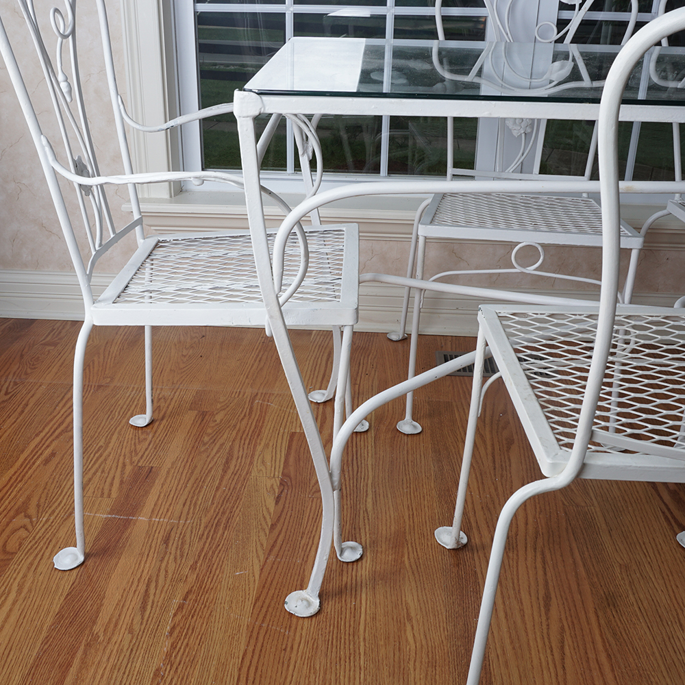 Wrought Iron Dining Table and Chairs