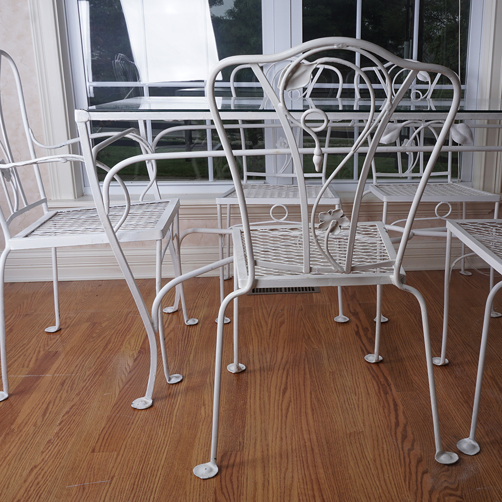Wrought Iron Dining Table and Chairs