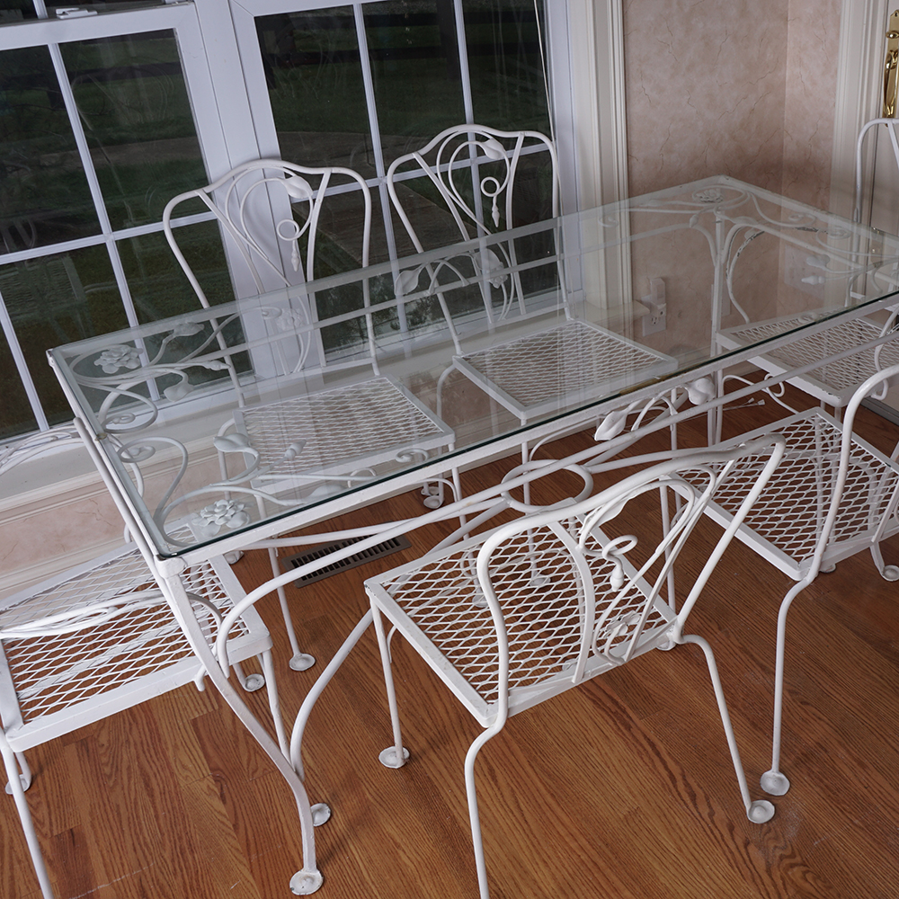 Wrought Iron Dining Table and Chairs