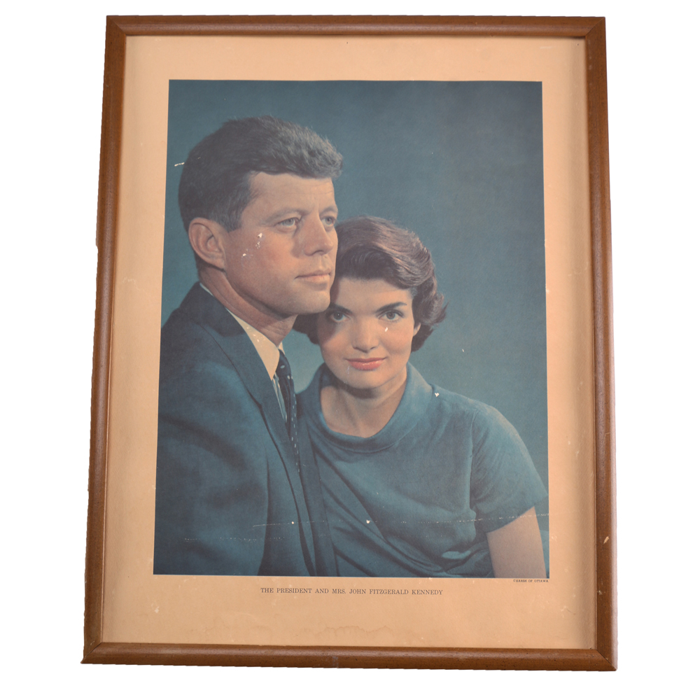 Pair of Offset Lithograph John F. Kennedy Prints