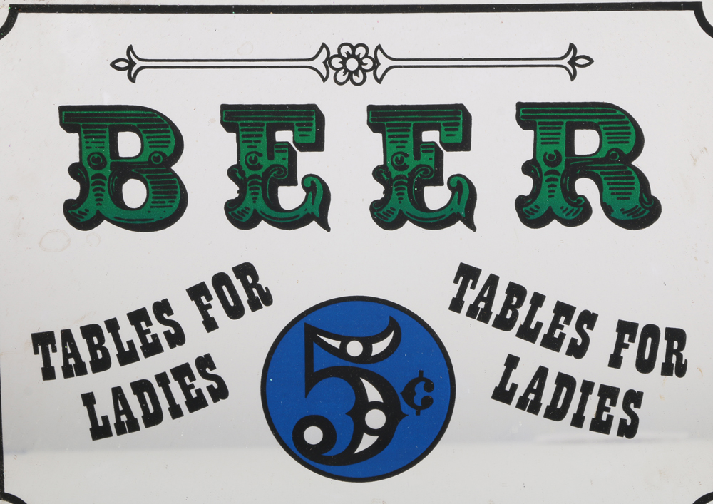 Framed Mirror Bar Signs