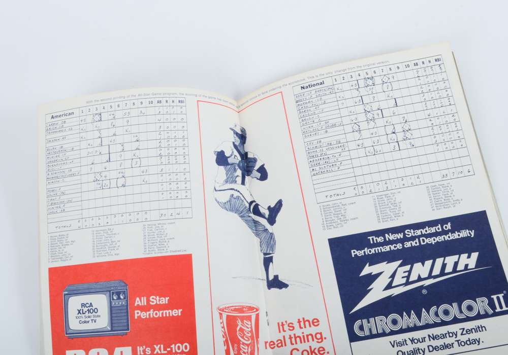 1974 MLB All Star Game Program