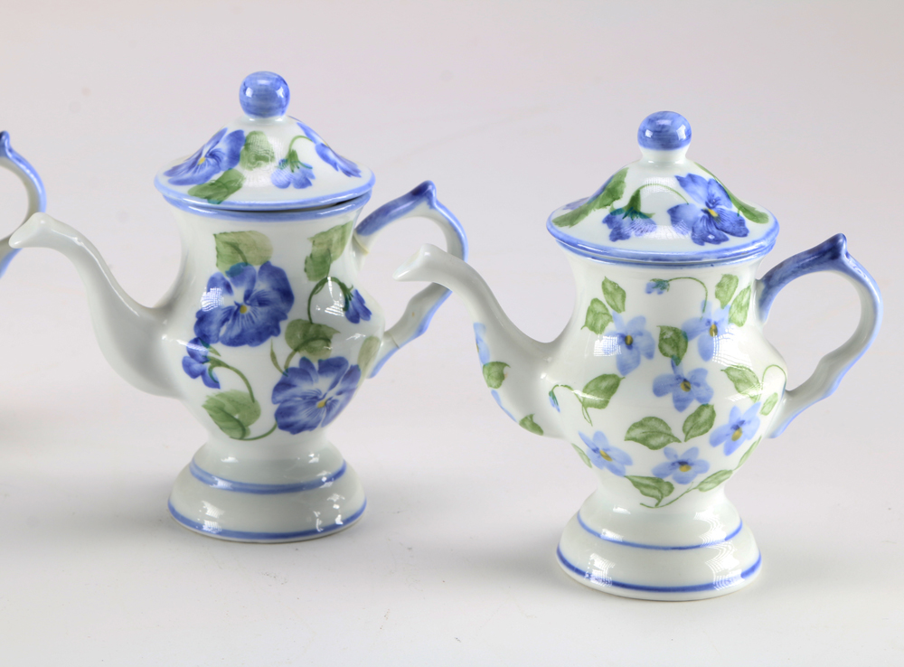 Five Teapot Candle Holders