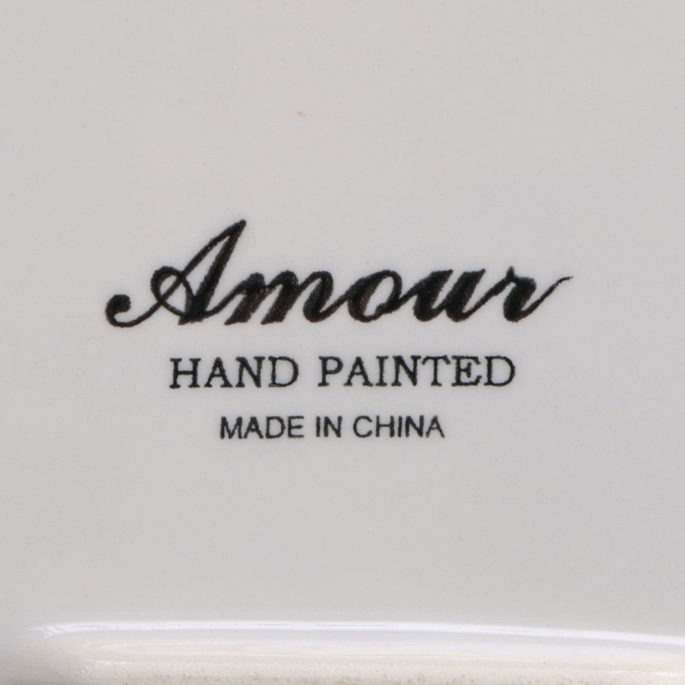 Rose Decorated Plate and Bowls