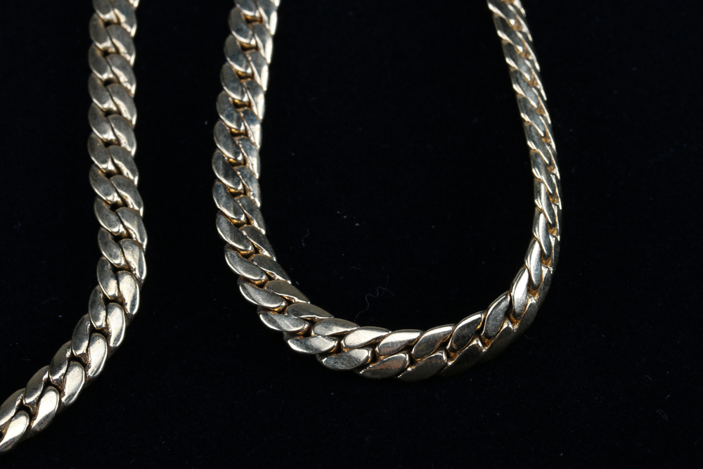 Assorted Gold Tone Chain Necklaces