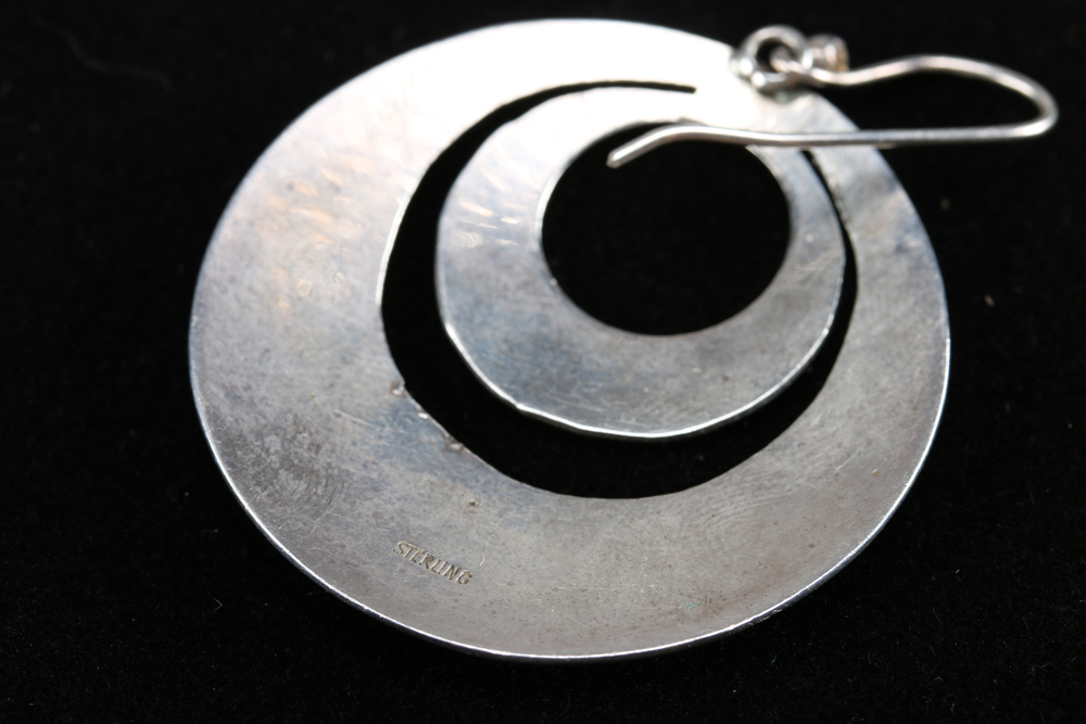 Los Castillos Taxco Sterling Silver Bracelet and Sterling Earrings