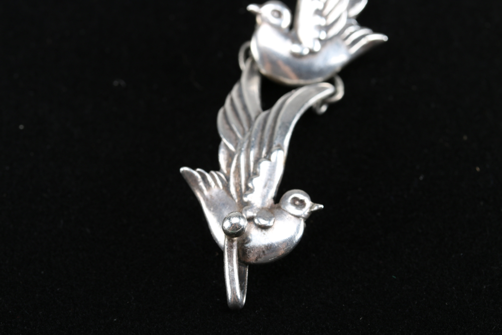 Los Castillos Taxco Sterling Silver Bracelet and Sterling Earrings