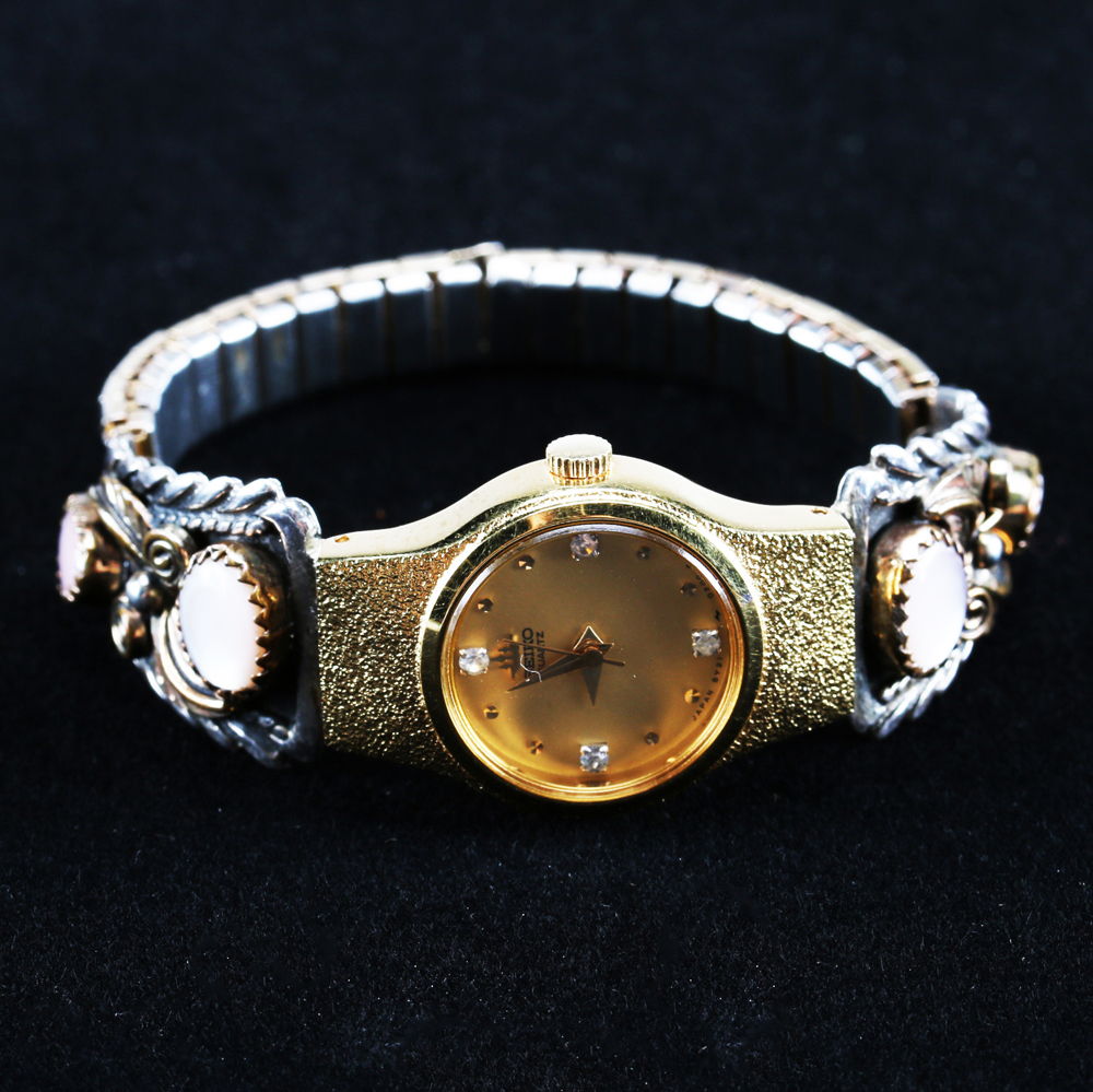 Seiko Quartz Watch with Sterling Lugs