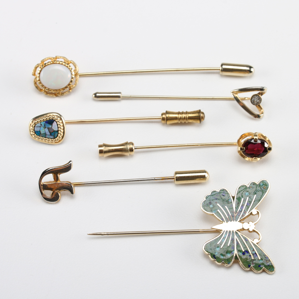 Assorted Gold Tone Hat Pins