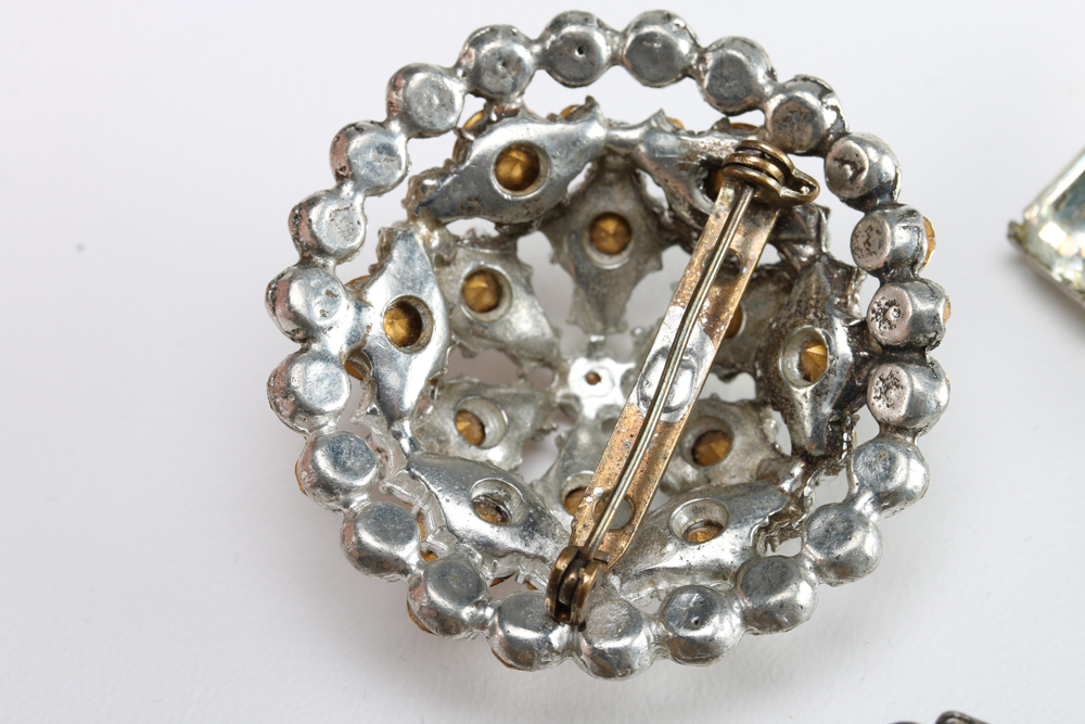 Assortment of Rhinestone Encrusted Costume Jewelry