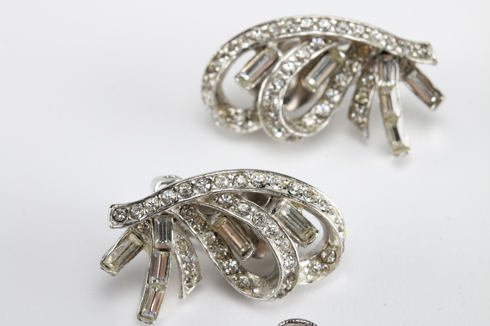 Assortment of Silver Tone Earrings and Necklace