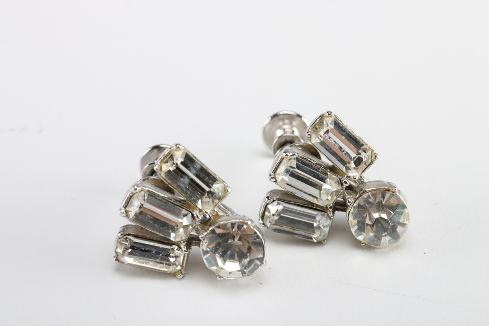 Assortment of Silver Tone Earrings and Necklace