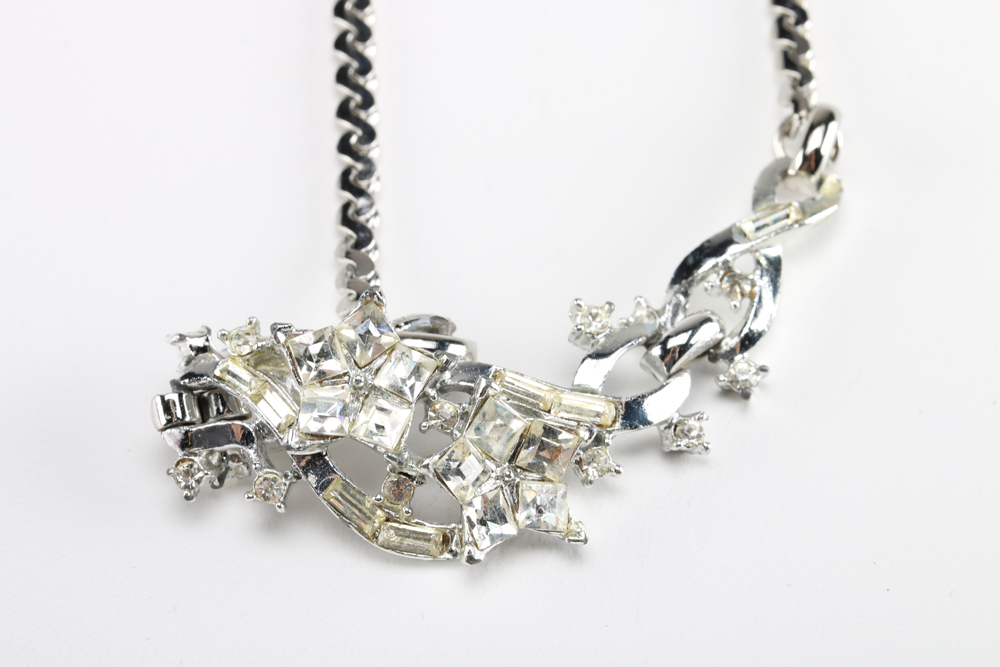 Assortment of Silver Tone Earrings and Necklace